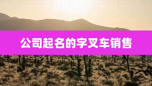 公司起名的字叉车销售