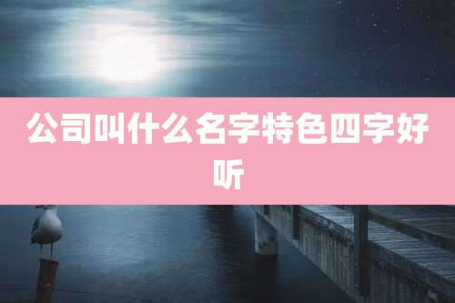 公司叫什么名字特色四字好听