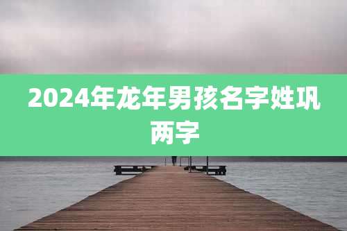 2024年龙年男孩名字姓巩两字