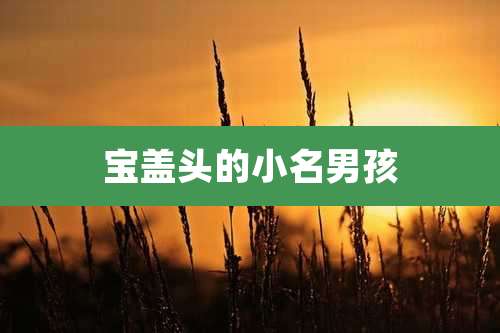 宝盖头的小名男孩