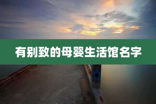 有别致的母婴生活馆名字