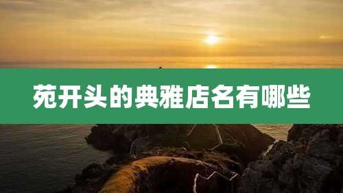 苑开头的典雅店名有哪些