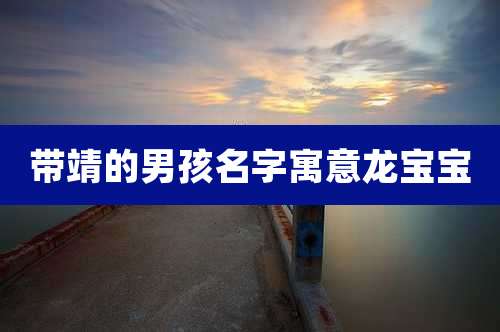 带靖的男孩名字寓意龙宝宝