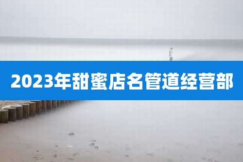 2023年甜蜜店名管道经营部