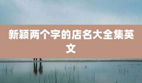 新颖两个字的店名大全集英文