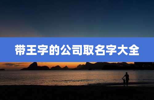 带王字的公司取名字大全