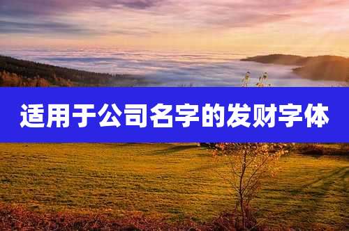 适用于公司名字的发财字体
