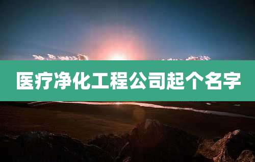 医疗净化工程公司起个名字