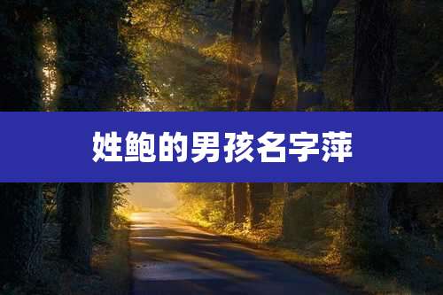 姓鲍的男孩名字萍