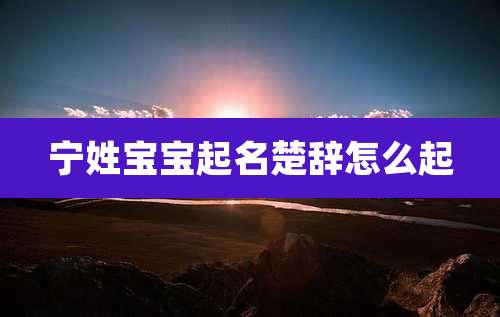 宁姓宝宝起名楚辞怎么起
