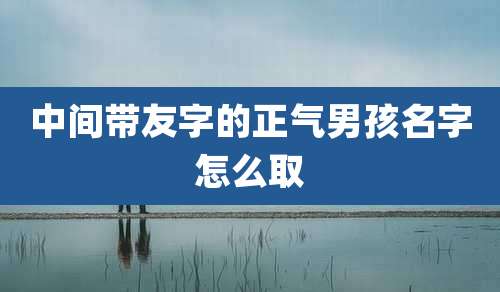 中间带友字的正气男孩名字怎么取