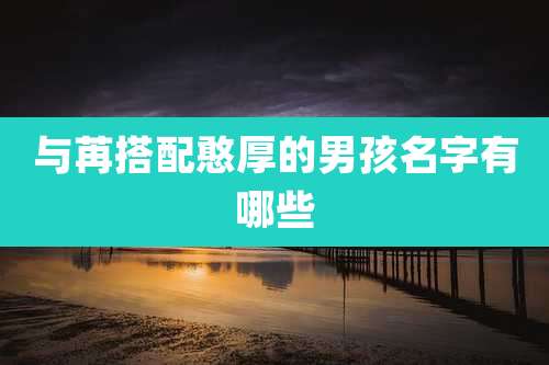 与苒搭配憨厚的男孩名字有哪些