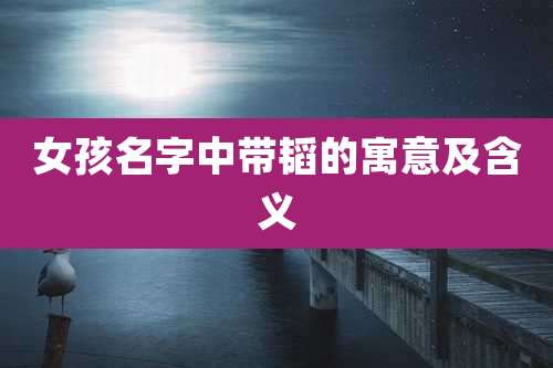 女孩名字中带韬的寓意及含义