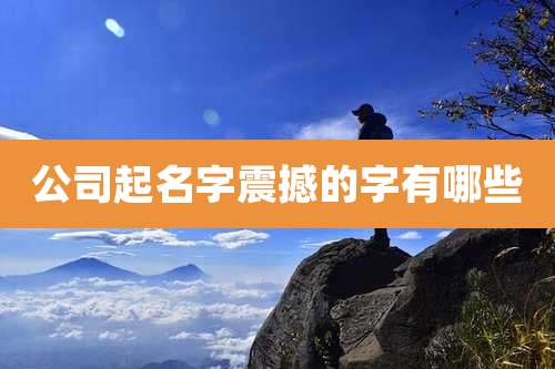 公司起名字震撼的字有哪些