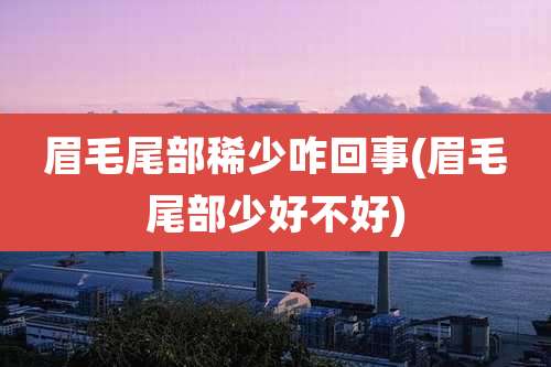 眉毛尾部稀少咋回事(眉毛尾部少好不好)