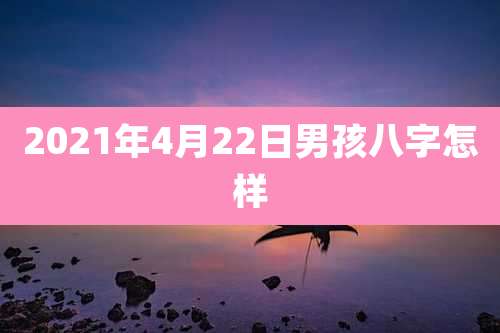 2021年4月22日男孩八字怎样