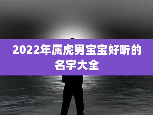 2022年属虎男宝宝好听的名字大全