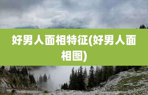 好男人面相特征(好男人面相图)