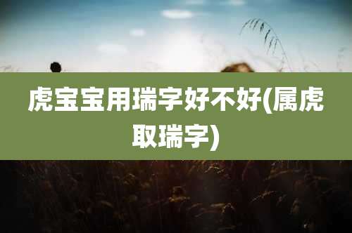 虎宝宝用瑞字好不好(属虎取瑞字)