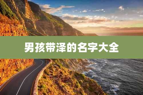 男孩带泽的名字大全