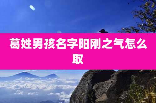 葛姓男孩名字阳刚之气怎么取