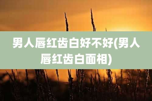 男人唇红齿白好不好(男人唇红齿白面相)