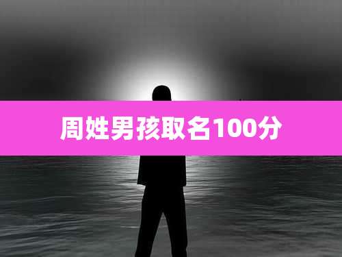 周姓男孩取名100分