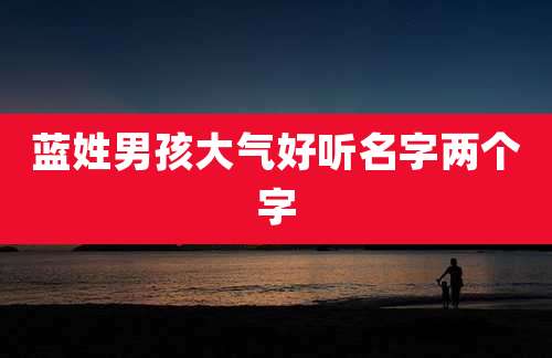 蓝姓男孩大气好听名字两个字