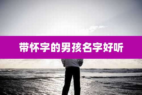 带怀字的男孩名字好听