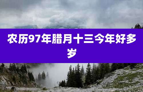 农历97年腊月十三今年好多岁
