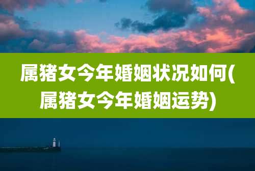 属猪女今年婚姻状况如何(属猪女今年婚姻运势)