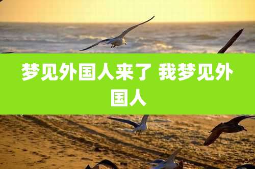梦见外国人来了 我梦见外国人
