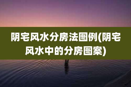 阴宅风水分房法图例(阴宅风水中的分房图案)