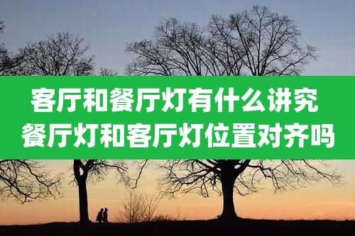 客厅和餐厅灯有什么讲究 餐厅灯和客厅灯位置对齐吗