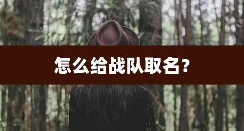 怎么给战队取名?