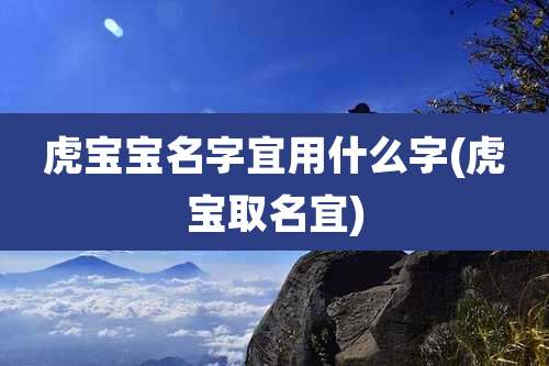 虎宝宝名字宜用什么字(虎宝取名宜)