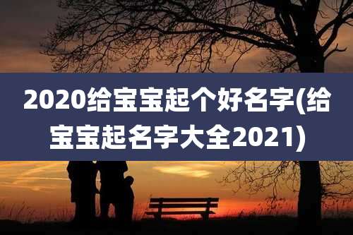 2020给宝宝起个好名字(给宝宝起名字大全2021)