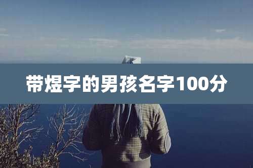 带煜字的男孩名字100分