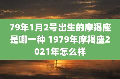 79年1月2号出生的摩羯座是哪一种 1979年摩羯座2021年怎么样