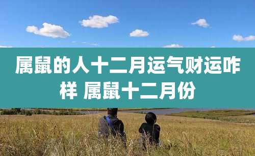 属鼠的人十二月运气财运咋样 属鼠十二月份