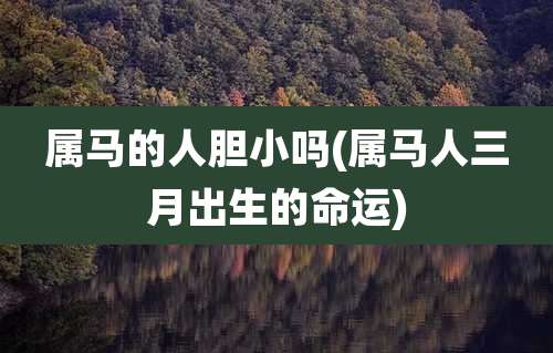 属马的人胆小吗(属马人三月出生的命运)