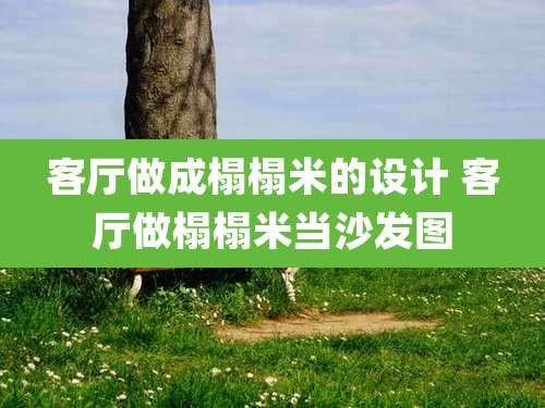 客厅做成榻榻米的设计 客厅做榻榻米当沙发图