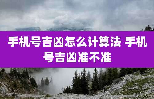 手机号吉凶怎么计算法 手机号吉凶准不准