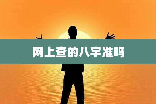 网上查的八字准吗
