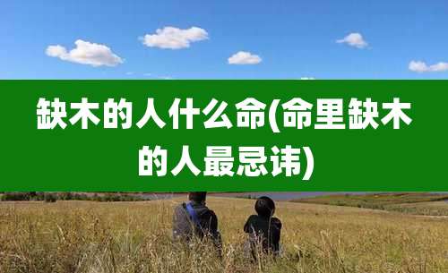 缺木的人什么命(命里缺木的人最忌讳)