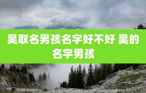 昊取名男孩名字好不好 昊的名字男孩