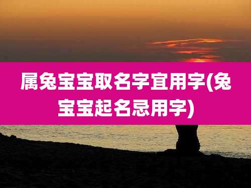 属兔宝宝取名字宜用字(兔宝宝起名忌用字)