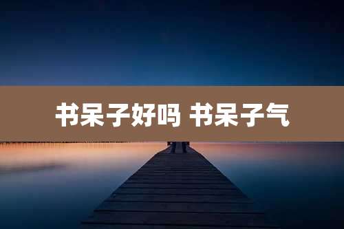 书呆子好吗 书呆子气