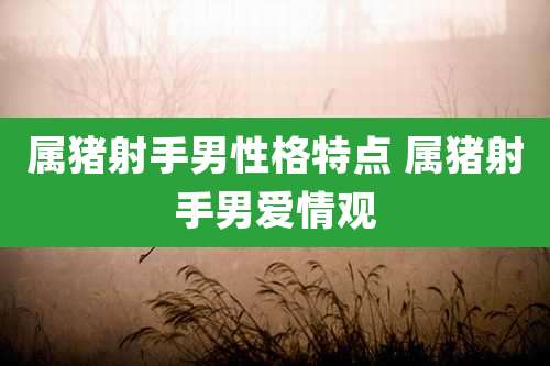 属猪射手男性格特点 属猪射手男爱情观