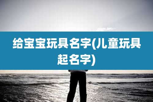 给宝宝玩具名字(儿童玩具起名字)